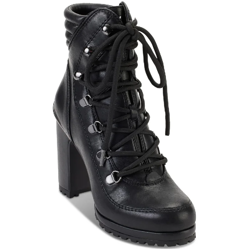 Lenni Womens Lace-Up Lace Up Platform Boots