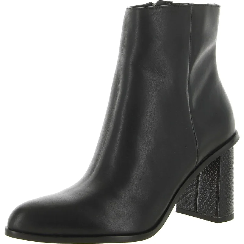 Timone  Womens Leather Pull On Booties