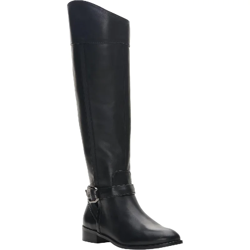 Ovarlym  Womens Leather Knee-High Boots